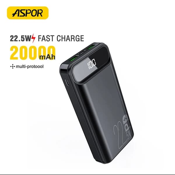 Aspor A396 All-in-One Power Bank (20000mAh)