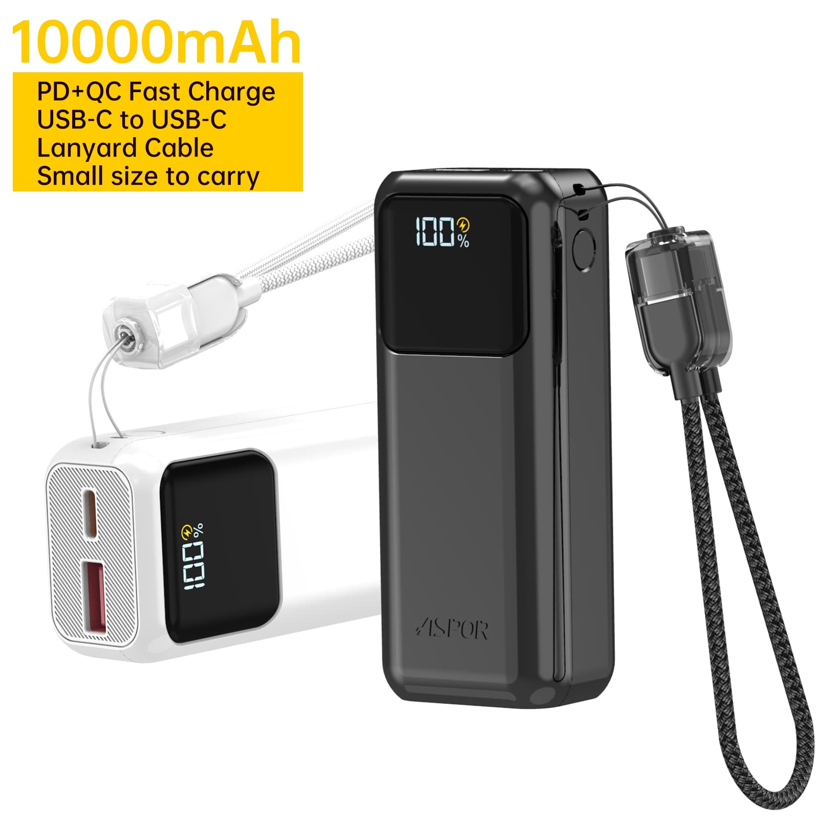 Aspor A353 Mini Power Bank (10000mAh, 22.5W)