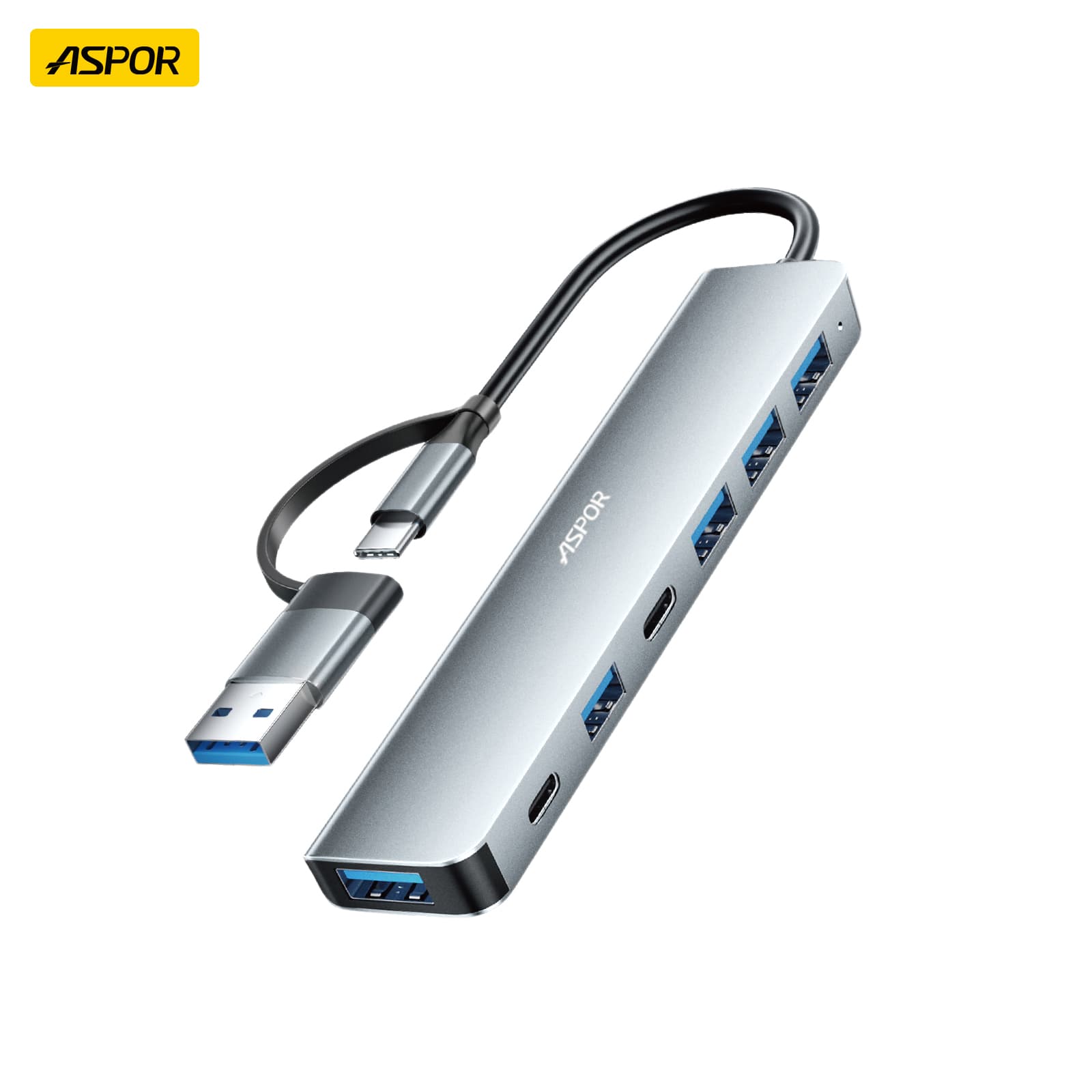 Aspor A781 7-in-1 USB Hub